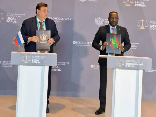 موريتانيا توقع إتفافبة تعاون في مجال القانون والقضاء مع روسيا الإتحادية