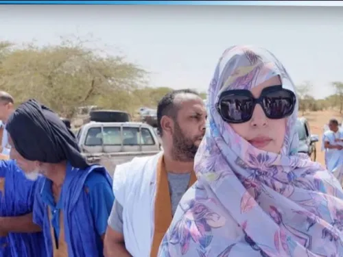 النائب سهام محمد يحيى ناجم في مقدمة مستقبلي بعثة حزب الإنصاف إلى ولاية الحوض الغربي